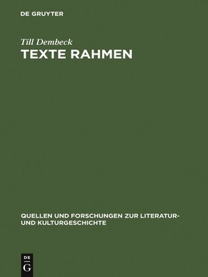 cover image of Texte rahmen